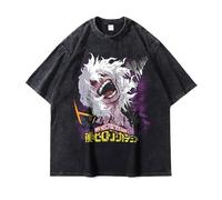 Noowye MHA Toga Himiko T-shirt à manches courtes Anime Midoriya Izuku/Shigaraki Tomura T-shirt japonais streetwear Anime Cosplay Clothing Cadeau pour hommes et femmes pour les fans