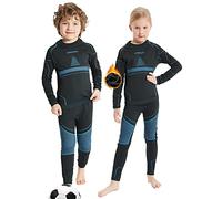 NOOYME Ensemble de sous Vetement Thermique Enfant Fonctionnel Ensemble Thermique Respirant Antibactérien Tenant Chaud pour Garçon Fille pour Sport Ski Football Basket en Automne Hiver