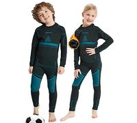 NOOYME Ensemble de sous Vetement Thermique Enfant Fonctionnel Ensemble Thermique Respirant Antibactérien Tenant Chaud pour Garçon Fille pour Sport Ski Football Basket en Automne Hiver