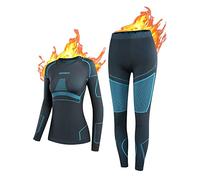 NOOYME sous-Couche Thermique pour Femme, Couches de Base de Ski, vêtements Thermiques et Leggings à séchage Rapide sous-Couche Thermique pour Femmes Ensemble de sous-vêtements Thermiques pour Femmes