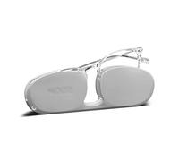 NOOZ Optics - Lunettes de Lecture Essential Alba - Forme Ovale - Montures ultra-légères en Nylon - Etui ultra-compact pour les avoir au Quotidien - 6 Couleurs - Gris - +1