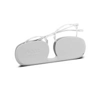 NOOZ Optics Lunettes Loupe Unisexes - Lunettes de Lecture Ultra-légères (17g) pour Femmes et Hommes avec Etui Compact - Presbytie - CRUZ - Ovale - Crystal - 3