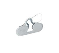 NOOZ Rectangulaire - Lunettes de lecture sans branches pour homme et femme - Etui très compact. Un indispensable pour tout presbytes. 6 couleurs / 5 Corrections, Silver, +1,5