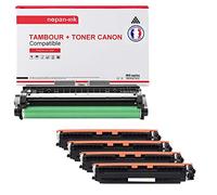 NOPAN-INK - 1 Tambour 029 + 4 Toners EP729 Black Cyan Magenta Yellow - Compatible pour Canon LBP 7010C Canon LBP 7018C.