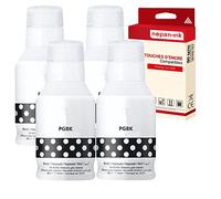 NOPAN-INK - 4 Bouteille d'encre Compatible pour Canon GI53 Noir 135 ML Canon Maxify GX6040 Maxify GX6050 Maxify GX7040 Maxify GX7050 Pixma G 1500 Pixma G 15