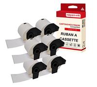 NOPAN-INK 6 Rouleau DK11234 étiquette d'identification Compatible pour Brother 60x86 mm Lot de 260 Noir sur Blanc