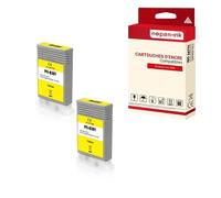 NOPAN-INK Cartouche Compatible pour Canon PFI030 PFI 030 3492C001 Jaune x 2 pour imagePROGRAF TA-20, imagePROGRAF TA-30, TA 20, TA 30.