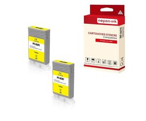 NOPAN-INK Cartouche Compatible pour Canon PFI030 PFI 030 3492C001 Jaune x 2 pour imagePROGRAF TA-20, imagePROGRAF TA-30, TA 20, TA 30.