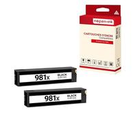 NOPAN-INK Cartouche Compatible pour HP L0R12A 981X Noir 11 000 Pages x2 pour PageWide Enterprise Color 556dn, PageWide Enterprise Color 556xh, PageWide Enterprise Color Flow MFP 586z, PageWide Enter