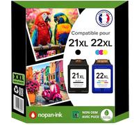NOPAN-INK Cartouche Compatible pour pour HP 21XL C9351AE C9351CE Noir + 22XL C9352AE C9352CE Couleur