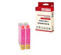 NOPAN-INK - Cartouche x2 603XL 603 XL Magenta Compatible pour Epson XP-2100 XP-2105 XP-3100 XP-3105 XP-4100 XP-4105 WF-2810 DWF WF-2830 DWF WF-2835 DWF WF-2850 DWF