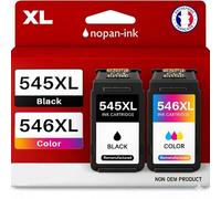 NOPAN-INK Cartouches Compatible Canon PG545XL CL546XL, Pack de 2 (Noir et Couleur), Compatible avec MG2400 MG2450 MG2500 MG2550 MG2950 MG3050 TS3150, Rendement 400/300 Pages