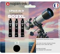 NOPAN-INK Cartouches Compatibles pour Epson 502XL, Pack de 3, Noir, Haute Capacité 550 Pages, pour XP-5100/5105/5115/5150/5155, WF-2860DWF/2865DWF