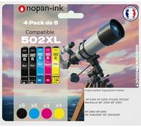 NOPAN-INK Cartouches d'encre 502XL, Pack de 20 Compatible avec Epson Expression Home XP-5100/5105/5115/5150/5155, Workforce WF-2860DWF/2865DWF, Noir et Couleurs, 550/470 Pages