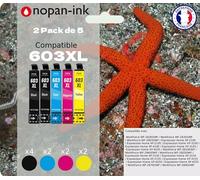 NOPAN-INK Compatible pour Epson 603XL, Pack de 10 Cartouches, 4 Noir + 6 Couleurs (2 Cyan, 2 Magenta, 2 Jaune), pour XP-2100/2105/3100/3105/4100/4105, WF-2810/2830/2850DWF, 500/350 Pages