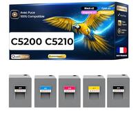 NOPAN-INK Pack 4 Toner 828426 828426 828429 828428 828427 Compatible pour Ricoh 5200 5210 Noir et Couleurs Haute capacité avec Puce 34000 Pages