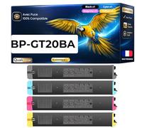 NOPAN-INK Pack 4 Toner BPGT20BA BPGT20CA BPGT20MA BPGT20YA Compatible pour Sharp 22 10 20 25 Noir et Couleurs Haute capacité avec Puce 18000 Pages