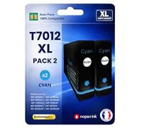 NOPAN-INK Pack de 2 Cartouches Compatible pour Epson C13T70124010 T7012 Cyan 3500 Pages