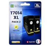 NOPAN-INK Pack de 2 Cartouches Compatible pour Epson C13T70144010 T7014 Jaune 3500 Pages