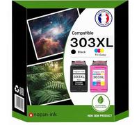 NOPAN-INK Pack de 2 Cartouches Compatible pour HP 303XL Noir & Couleur