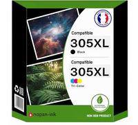 NOPAN-INK Pack de 2 Cartouches Compatible pour HP 305XL Noir & Couleur