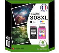 NOPAN-INK Pack de 2 Cartouches Compatible pour HP 308XL Noir & Couleur