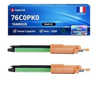 NOPAN-INK Pack de 2 Tambours Compatible pour Lexmark 76C0PK0 Noir 100000 Pages
