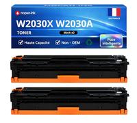 NOPAN-INK Pack de 2 Toners Compatible pour HP 415X W2030X Noir 7500 Pages