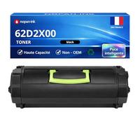 NOPAN-INK Pack de 2 Toners Compatible pour Lexmark 62D2X00 Noir 45000 Pages