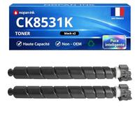 NOPAN-INK Pack de 2 Toners Compatible pour Triumph-Adler CK8531K 1T02XD0UT0 Noir 30000 Pages
