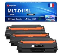 NOPAN-INK Pack de 3 Toners Compatible pour Samsung MLT-D115L Noir 3000 Pages