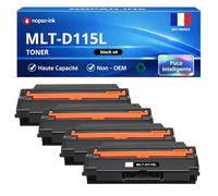 NOPAN-INK Pack de 4 Toners Compatible pour Samsung MLT-D115L Noir 3000 Pages