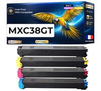 NOPAN-INK Pack de 4 Toners Compatible pour Sharp MXC38GTBA MXC38GTC MXC38GTM MXC38GTY Noir Couleur Qualitoner