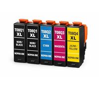 NOPAN-INK Pack de 5 Cartouches Compatible pour T08Q1 T08Q2 T08Q3 T08Q4 Noir et Couleurs