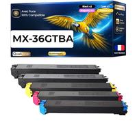 NOPAN-INK Pack de 5 Toners Compatible pour Sharp MX36GTBA MX36GTCA MX36GTMA MX36GTYA Noir et Couleur Qualitoner