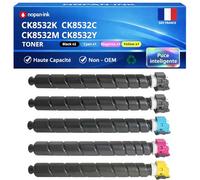 NOPAN-INK Pack de 5 Toners Compatible pour Triumph Adler - UTAX CK-8532 1T02YM0UT0 1T02YMCUT0 1T02YMBUT0 1T02YMAUT0 Noir et Couleurs