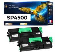 NOPAN-INK SP4500 Pack 2 Toners Noir Compatible pour Ricoh 12000 Pages
