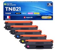NOPAN-INK TN-821 BK-C-M-Y TN821XXL Multipack pour Brother Cartouche de Toner Compatible x 5