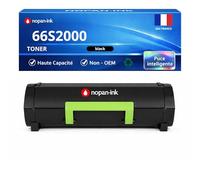 NOPAN-INK Toner Compatible pour Lexmark 66S2000 Noir 5000 Pages