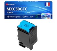 NOPAN-INK Toner Compatible pour Sharp MXC30GTC MX-C30GT-C Cyan 6000 Pages