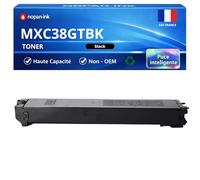 NOPAN-INK Toner Compatible pour Sharp MXC38GTBA MX-C38GTBK Noir 10000 Pages