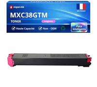 NOPAN-INK Toner Compatible pour Sharp MXC38GTM MX-C38GTM Magenta 10000 Pages