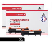 NOPAN-INK - Toner x2 - TN-2420 (TN 2420 x2) - Compatible pour Brother HL-L2350DW/L2310D/L2357DW/L2375DW/L2370DN,Brother MFC-L2710DN/