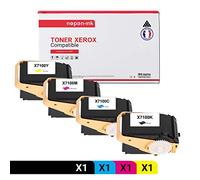NOPAN-INK - Toner x4-106R02598 106R2598 (Noir + Cyan + Magenta + Yellow) - Compatible pour Xerox Phaser 7100 Series Xerox Phaser 7