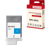 NOPAN-INK - x1 Cartouche compatible pour Canon PFI-107 PFI-107C Cyan 6706B001