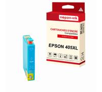 NOPAN-INK - x1 Cartouche compatible pour EPSON 405 XL 405XL Cyan (Valise) pour Epson Workforce Pro WorkForce Pro WF-3800 Series WorkForce Pro WF-3820