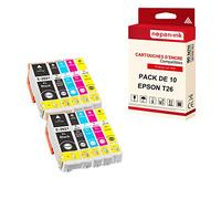 NOPAN-INK - x10 Cartouches Compatible pour Epson T2621 XL + 32 + 33 + 34 XL + 31 XL (Ours) Compatible pour Epson Epson Expression Premium XP-510 XP-520 X