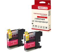 NOPAN-INK - x2 Cartouche compatible pour BROTHER LC 125 XL LC125XL Magenta Réveil