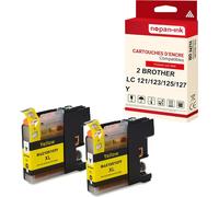 NOPAN-INK - x2 Cartouche compatible pour BROTHER LC 127 XL LC127XL Jaune Violon