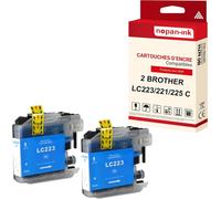 NOPAN-INK - x2 Cartouche compatible pour BROTHER LC 223 XL LC223XL Cyan Cerf Volant
